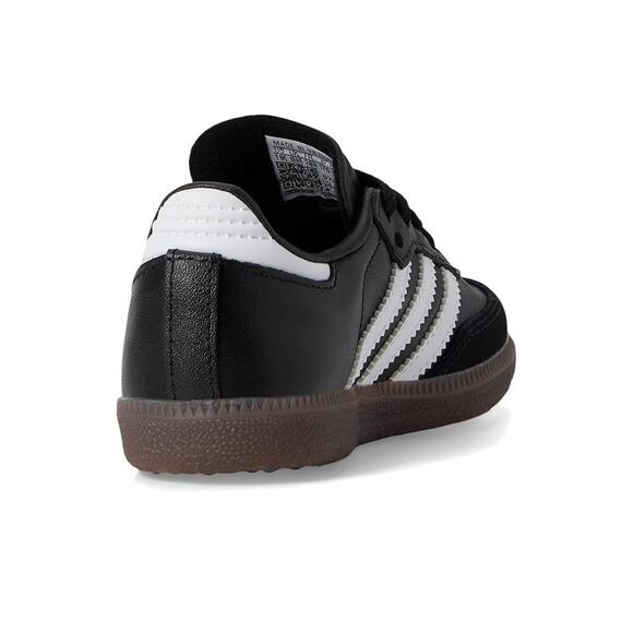 NWT adidas Unisex Samba Indoor Sneaker, Black/White/Gum-SZ 1 Little Kid - Picture 4 of 6